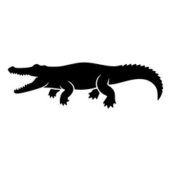 Fototapeta premium Alligator vector silhouette