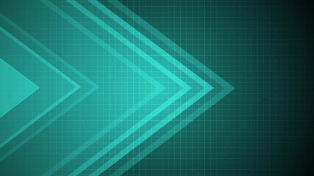 Abstract tech background with chevron arrows and grid animation