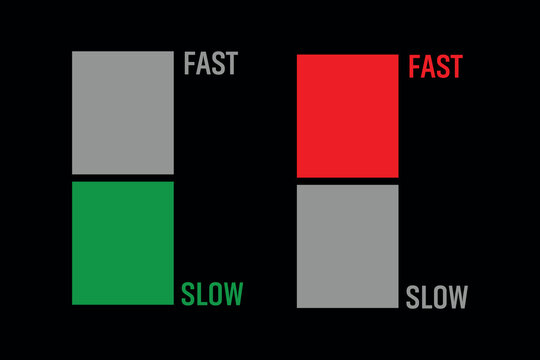 slow fast icon on white background