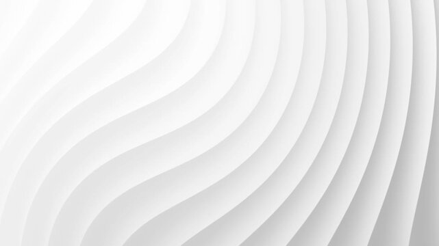 White Wave with Minimal 3D Layered Paper Cut Design, Modern Curved Geometric Texture, Clean Luxury Background.