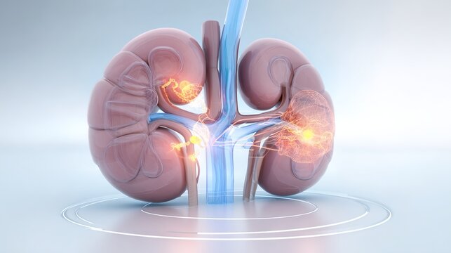 Addison's Disease medical educational infographic explaining primary chronic adrenal insufficiency, impaired cortisol and aldosterone production, human body symptoms, adrenal gland atrophy, endocrine 