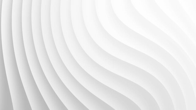 White Wave with Minimal 3D Layered Paper Cut Design, Modern Curved Geometric Texture, Clean Luxury Background.