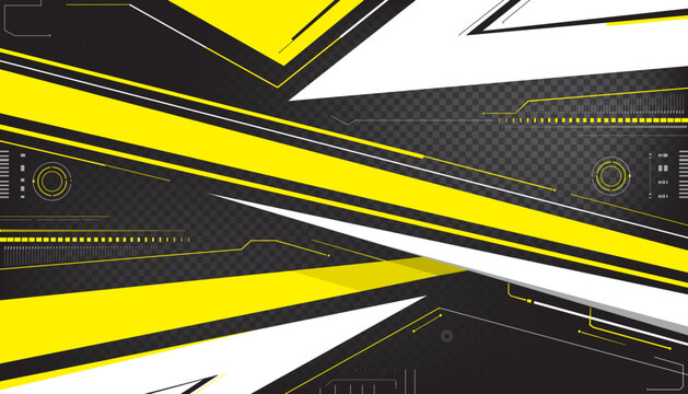 Futuristic Cyber Yellow Stripe Tech Background