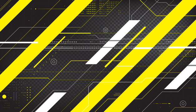 Futuristic Cyberpunk Yellow Stripe Tech Background
