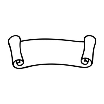 Horizontal rolled banner graphic