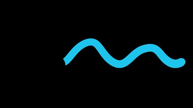 smooth wave transition on black background animation