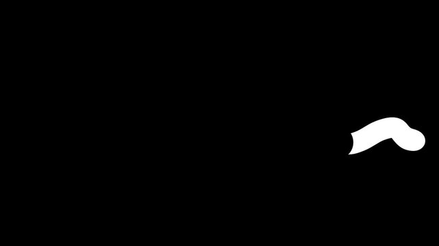 wavy underline transition on black background animation