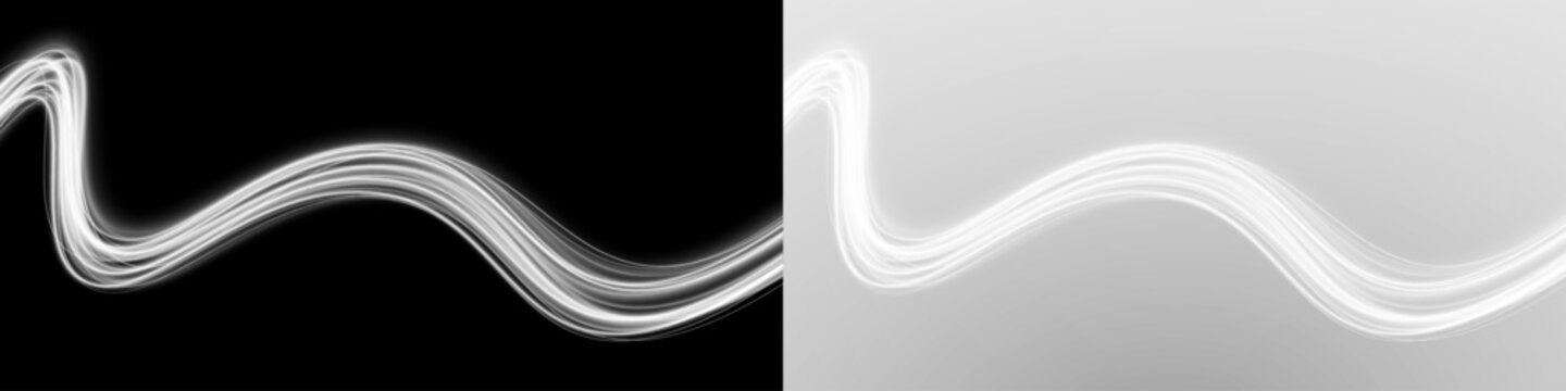 Glowing Flowing Light Waves. Abstract Luminous Line Motion.