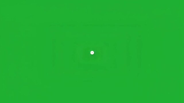 Modern White Rectangular Frame on Green Screen Animation