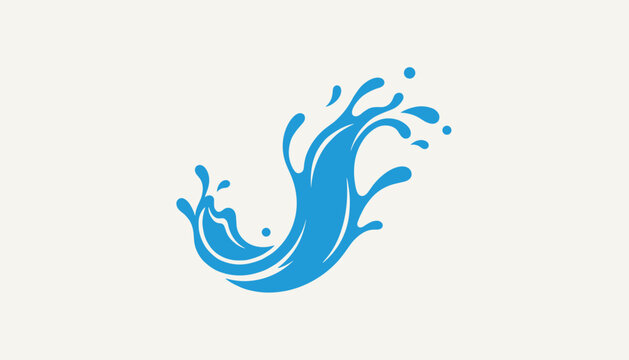 Dynamic blue water splash icon representing freshness, purity, and rapid liquid motion on a light background.