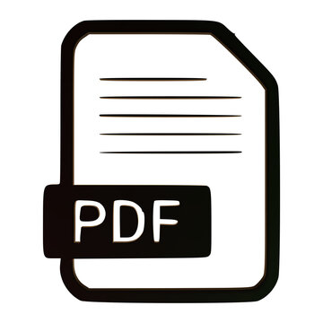 Pdf file icon, document symbol, digital file format, portable document format, vector illustration, isolated on transparent background