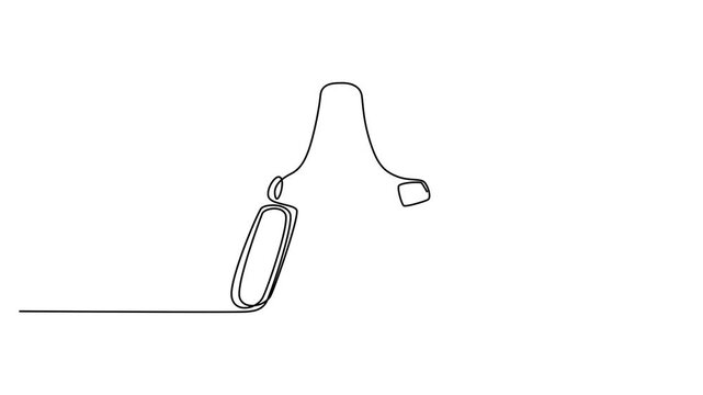 Continuous line drawing of hand gripper, minimalist fitness equipment vector, hand expander for strength training and forearm exercise