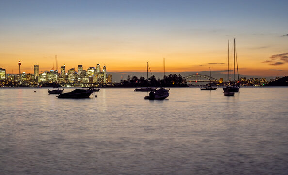 Sidney Skyline at sunset, Australia