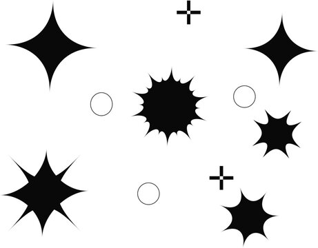 Shine and Sparkle icon vector. Clean Star icon. Sparkle simple design on white background. Shine icon, Clean star icon