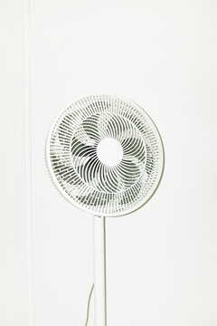 Fan/ventilator in business office during summer heat waves with flash