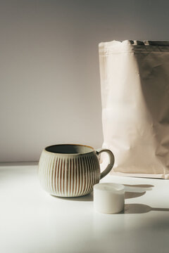Collagen Supplement and Coffee