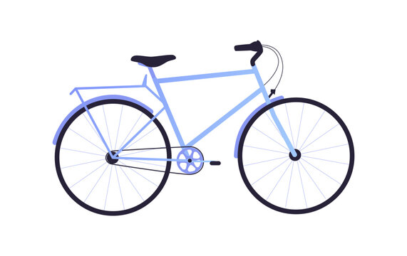 Minimalist vector illustration of a fixie bike with a bright turquoise frame and clean design details, perfect graphic