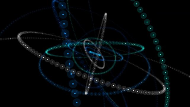 Atomic orbitals video footage 4k electron cloud animation moving cinematic motion graphic