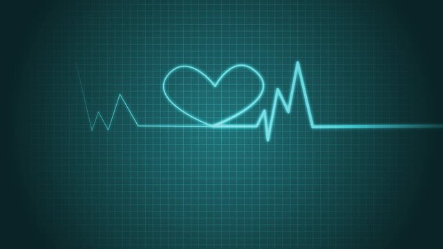 Realistic Medical ECG Line Animation with Cardiac Pulse Monitoring
