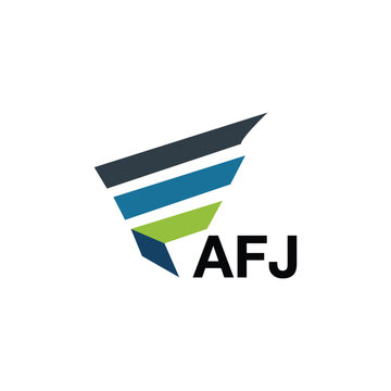 AFJ letter logo design on white background. Creative  modern AFJ letter logo design. Vector design.