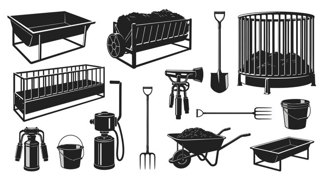 Gardening tools with collection gardening tools equipment wheelbarrow maintenance pruning sprayer planter shovel bucket trowel shears with plants