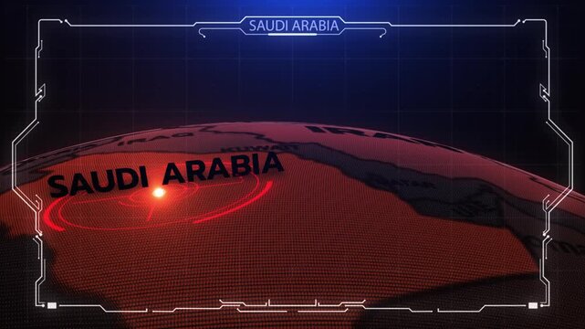  a stylized 3D map highlighting Saudi arabia, Middle East, Saudi arabia map, middle east countries,