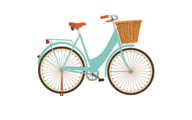 Fototapeta premium Retro Bicycle with Basket