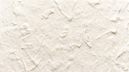 Fototapeta premium White Off White Handmade Mulberry Paper Texture Background with Natural Plant Fiber Details and Elegant Organic Craft Structure