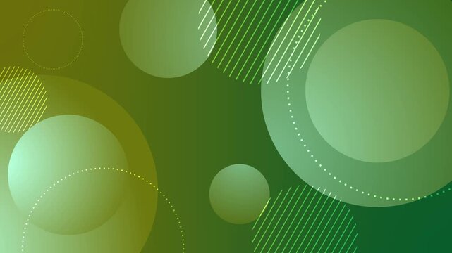 Abstract gradient background with overlapping translucent circles and diagonal lines animation