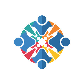 This image illustrates colorful hands coming together to form a circular symbol, representing unity, collaboration, diversity, and the power of teamwork in a vibrant design.