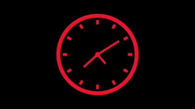 Professional Analog Clock Animation for Business Productivity and Timing Concepts
