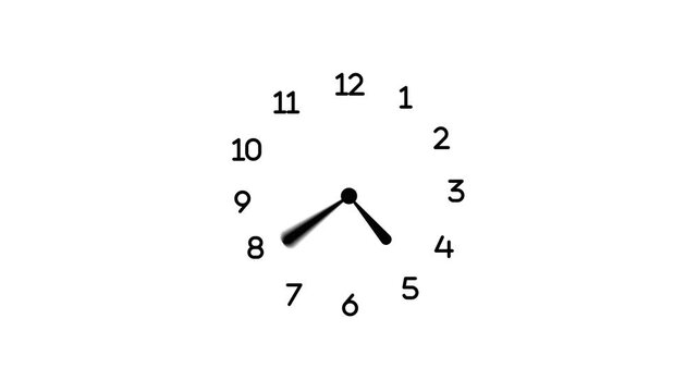 Animated Analog Clock Display for Time Management and Scheduling Concepts