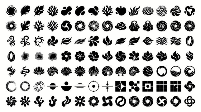 Vintage abstract geometric pattern collection