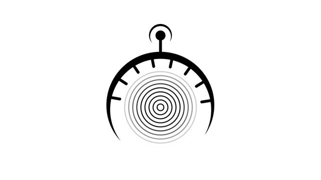 Pendulum swinging in circular motion on white background three frame sequence video movement kinetic