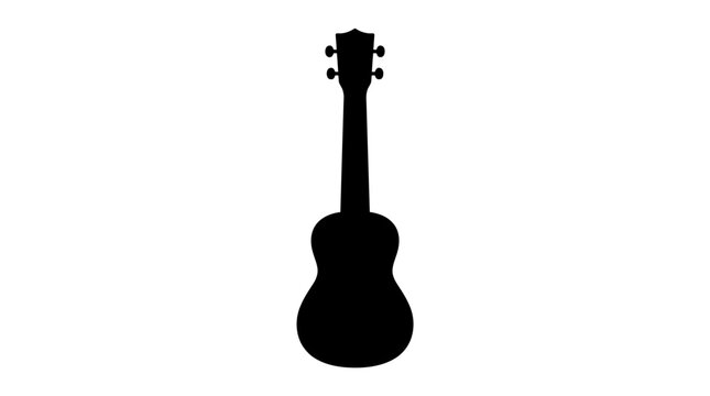 Ukulele silhouette icon.