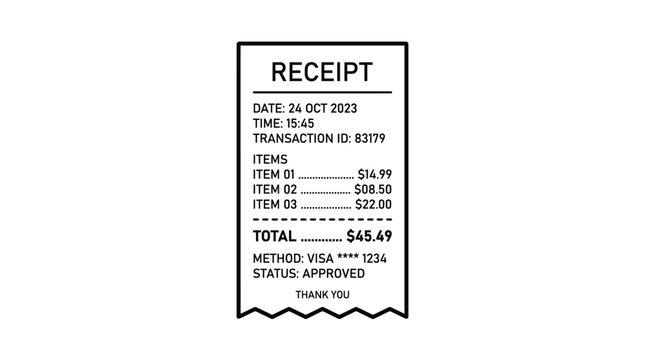 Purchase Receipt Bill - Approved Transaction Details