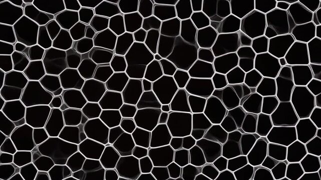 hexagonal pattern animation with black and white geometric shapes