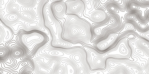Abstract topographic map contour lines background with geographic terrain grid pattern vector illustration design. © Artful