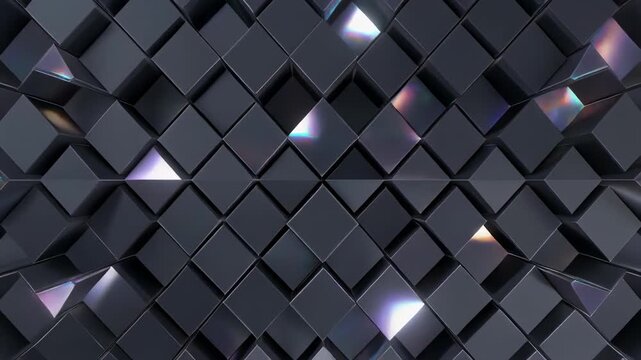 Hexagonal pattern with light reflections and shadows