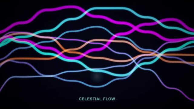 Motion Graphic of Aurora Borealis Waves with Canvas Texture Effect