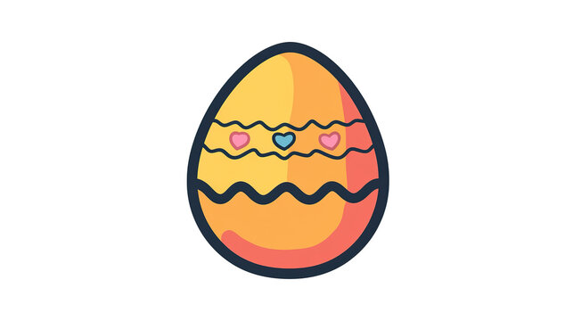 Orange yellow easter egg icon