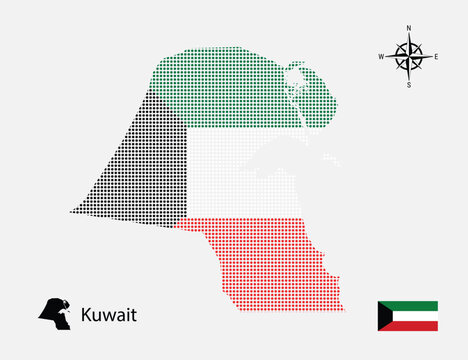 Map of kuwait vector design