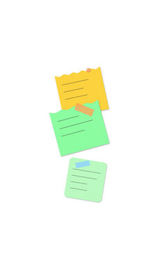 Colorful sticky notes with handwritten text and doodles