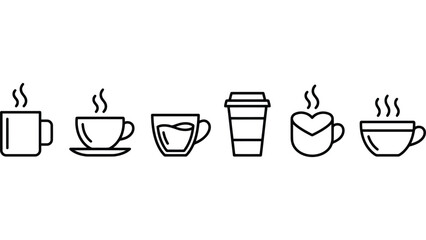 Fototapeta premium Pie and tart icons set. Bakery dessert vector collection for menu design.