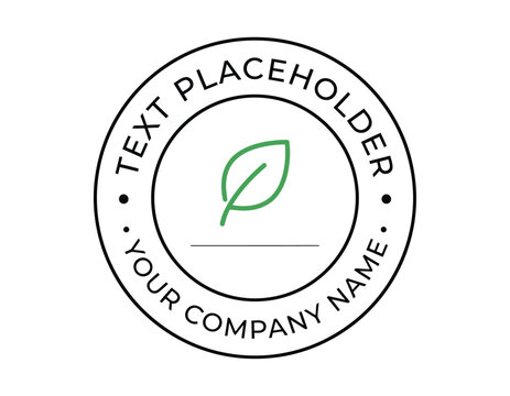 Circular eco friendly business logo stamp design template with template circular branding