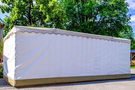 typical event tents at a market