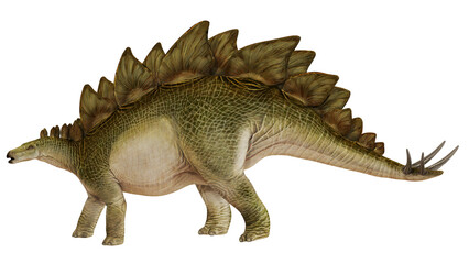 Digital illustration of a Stegosaurus dinosaur © Ilie