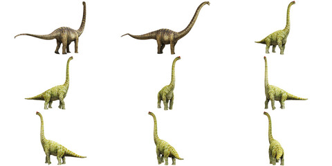 Collection of various sauropod dinosaur models. © Ilie