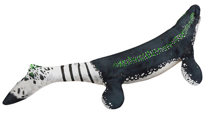 Realistic inflatable orca pool toy image. © Ilie