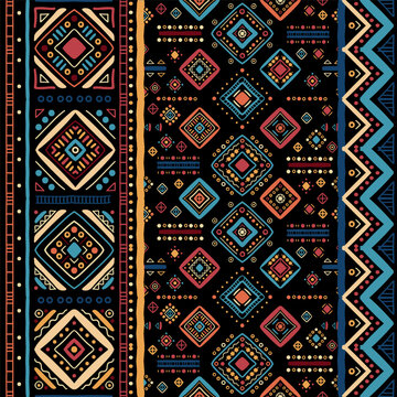 Geometry, multicolor, detailed, carpet, USA, oriental, Mayan, Asia, horizontal, stripe, border, dot, america, africa, colorful, handmade, cover, vector, retro, african, pattern, aztec, background, des